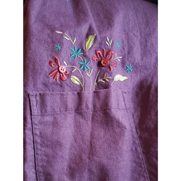 Women's Plus - Preowned Long Sleeve Purple Embroidered Top -CJ Banks - Size 3X - Picture 4 of 9
